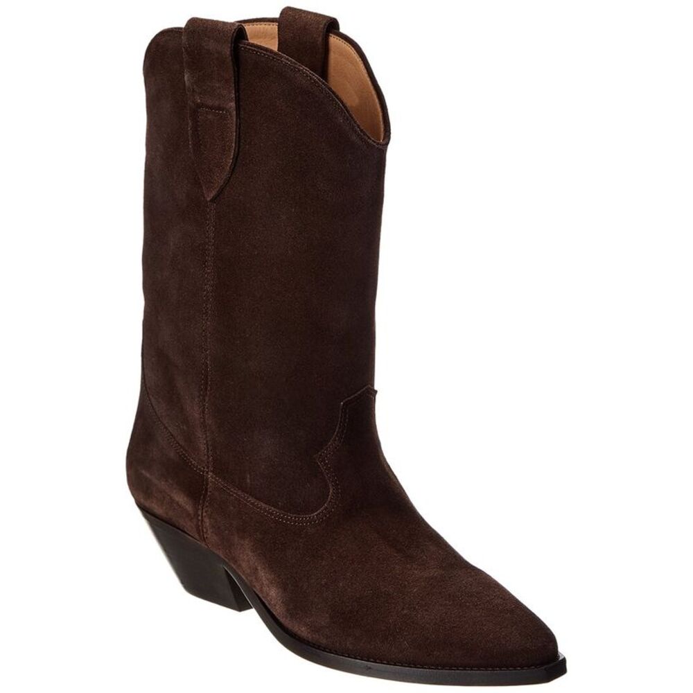 Isabel Marant Duerto Suede Cowboy Boot, Brown